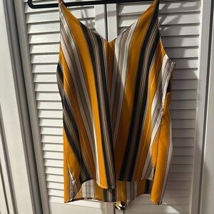 Japna Black and Gold Asymmetrical Camisole Top